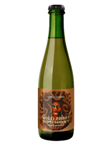 botella 37,5cl de cerveza de marca LA QUINCE & GUINEU - WILD FRUIT SIMPHONY , estilo Orange Wild Sour