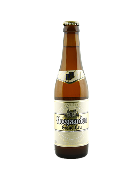 garrafa de 33cl de cerveja da marca HOEGAARDEN - GRAND CRU, estilo elgian Strong Pale Ale