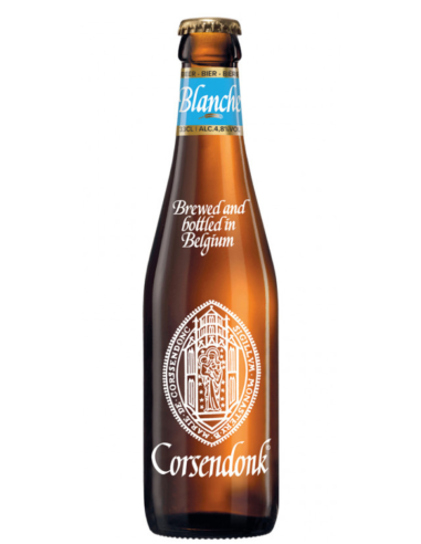 33cl bottle of beer brand CORSENDONK - BLANCHE, Belgian Witbier style