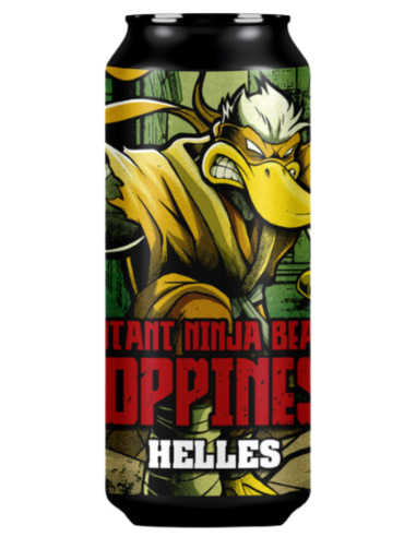 44cl can of beer branded LA QUINCE & DUCKPOND - MUTANT NINJA BEASTS, Helles Lager style