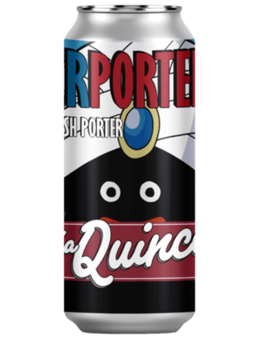 lata 44cl de cerveza de marca LA QUINCE - MR. PORTER, estilo English Porter