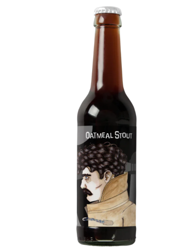 33cl bottle of beer branded ALTHAIA CAP NEGRET, style Oatmeal Stout