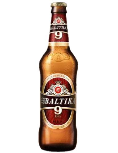 47cl bottle of beer branded BALTIKA - 9 EXTRA STRONG , Strong Lager style