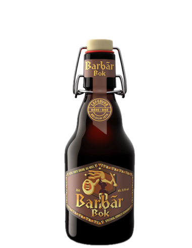 33cl bottle of beer brand BARBAR - BOK, Belgian Strong Dark Ale style