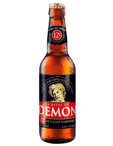 garrafa de 33cl de cerveja da marca BIERE - DU DEMON, estilo European Strong Lager