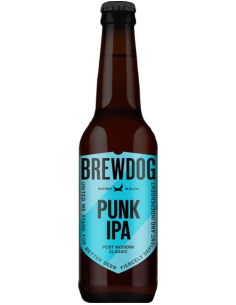 botella 33cl de cerveza de marca BREWDOG - PUNK IPA, stilo American IPA