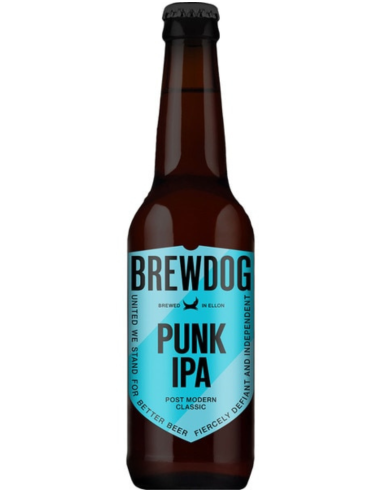 33cl bottle of beer branded BREWDOG - PUNK IPA, American IPA Style