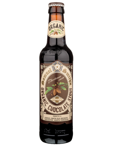 botella 35,5cl de cerveza de marca SAMUEL SMITH'S - ORGANIC CHOCOLATE STOUT, estilo English Stout