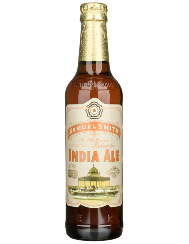 garrafa de 35,5cl de cerveja da marca SAMUEL SMITH'S - INDIA ALE, estilo IPA inglês