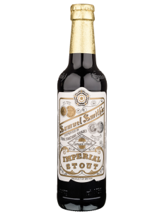 garrafa de 35,5cl de cerveja da marca SAMUEL SMITH'S - IMPERIAL STOUT, estilo Imperial Stout