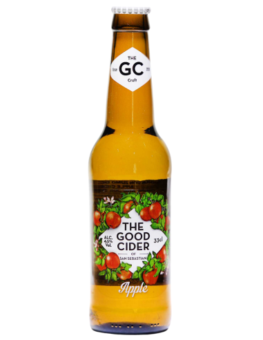 botella 33cl de cerveza de marca THE GOOD CIDER - APPLE ( Manzana ), estilo Sidra