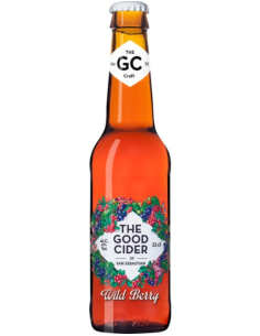 botella 33cl de cerveza de marca THE GOOD CIDER - WILD BERRY ( Frutas del Bosque ), estilo Sidra