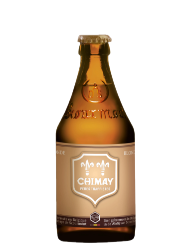 CHIMAY garrafa de 33cl de cerveja com a marca - DOREE-GOLD BLONDE, estilo Belgian Pale Ale