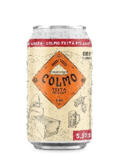 lata 33cl de cerveza de marca COLMO - TEITA, estilo Rye Lager