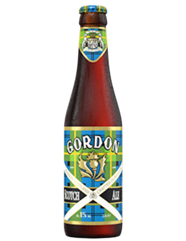 botella 33cl de cerveza de marca GORDON FINEST - SCOTCH ALE, estilo scotch Ale Wee Heavy