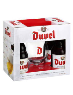 DUVEL - CLASSIC PACK - Belgian Blond 4x33CL + 1 VASO - Buscador de Cervezas - Brewhouse