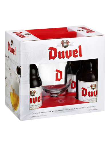 4x33cl pack of beer brand DUVEL - CLASSIC PACK, Belgian Blond style ..