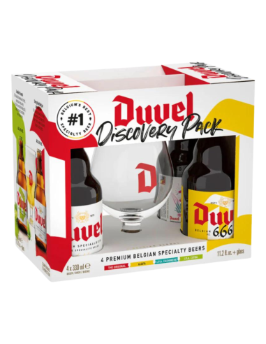 4x33cl pack of branded beer DUVEL - DISCOVERY PACK