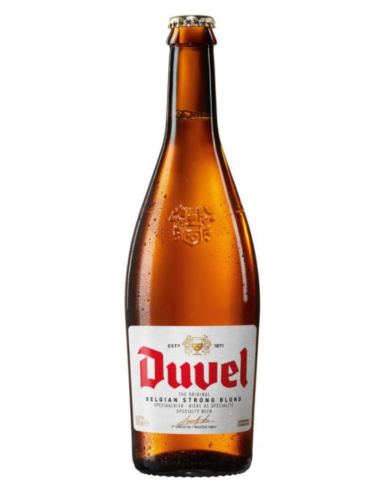 75cl bottle of beer of the brand DUVEL - CLASSIC, Belgian Strong Blond style