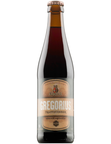 botella 33cl de cerveza de marca ENGELSZELL - GREGORIUS TRAPPISTENBIER, estilo Belgian Strong Dark Ale