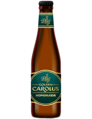 botella 33cl de cerveza de marca GOUDEN CAROLUS - HOPSINJOOR, estilo Belgian IPA