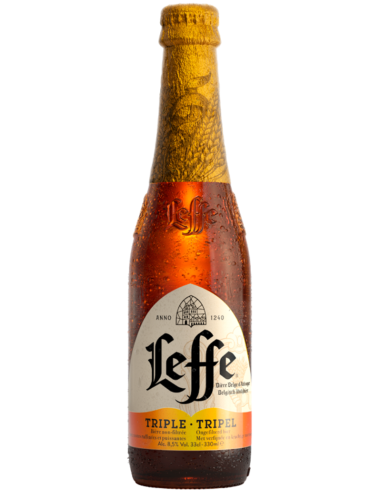 botella 33cl de cerveza de marca LEFFE - TRIPLE, estilo Belgian Triple