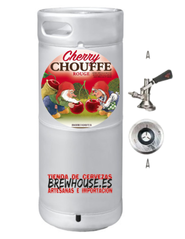 20l keg of CHOUFFE - CHERRY brand beer, Belgian Strong Dark Ale style