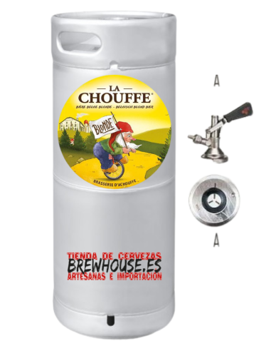 20L keg of beer brand CHOUFFE - BLONDE , Belgian Blond style