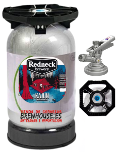 30l bottle of REDNECK - KAJUN MOONSHINER brand beer, ipa style