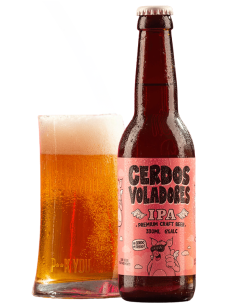 botella 33cl de cerveza de marca BBC - CERDOS VOLADORES, estilo Session IPA 2