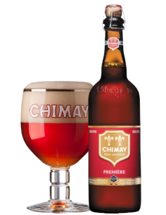 botella 75cl de cerveza de marca CHIMAY - ROJA PREMIERE BRUIN , estilo Belgian Double 2
