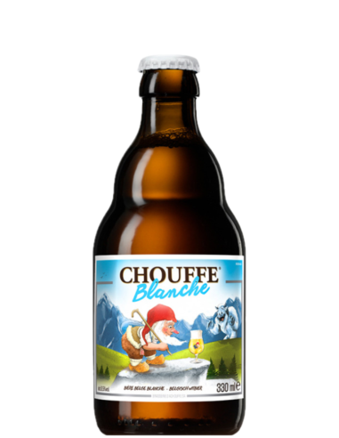 33cl bottle of CHOUFFE - BLANCHE brand beer, Witbier style