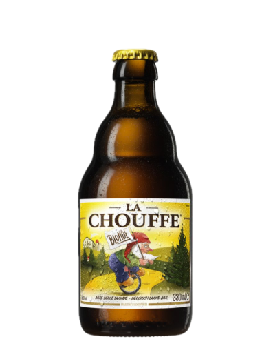 botella 33cl de cerveza de marca CHOUFFE - LA CHOUFFE BLONDE , estilo Belgian Blond