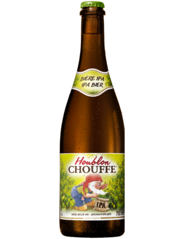 75cl bottle of CHOUFFE - HOUBLON brand beer, Belgian IPA style