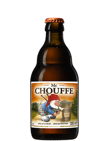 botella 33cl de cerveza de marca CHOUFFE - MC CHOUFFE BRUNE, estilo Belgian Strong Dark Ale