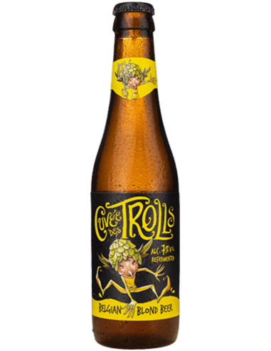 botella 33cl de cerveza de marca CUVÉE - DES TROLLS, estilo Belgian Blonde Ale