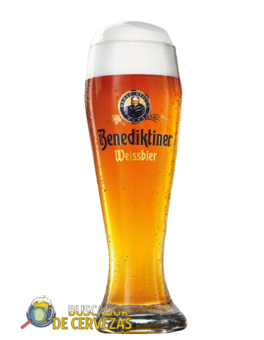 Vaso Weizen 50cl de cerveza de marca BENEDICTINER con cerveza