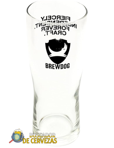 Vaso de pinta 50cl de cerveza de marca BREWDOG