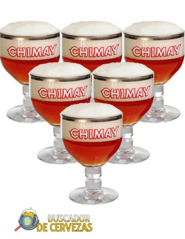 6 Chalice Glasses 33cl of beer brand CHIMAY with beer