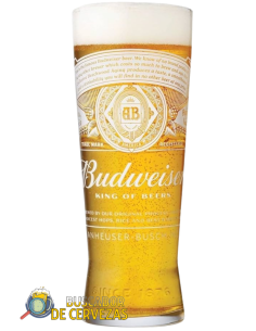 Vaso de Pinta  50cl de cerveza de marca BUDWEISER 2