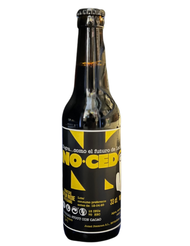 botella 33cl de cerveza de marca BREW INDIE - NOCEDO, stilo Imperial Stout