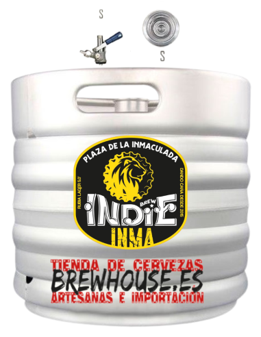 30L keg of beer of the brand BREW INDIE - INMACULADA, stilo Lager Type S - Inox