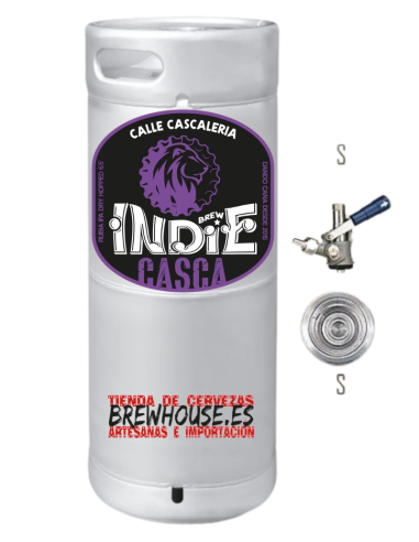 20L keg beer brand BREW INDIE - CASCALERIA , stilo Dry Hopping IPA Type S - Inox