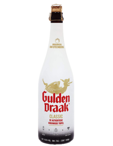 garrafa de 75cl de cerveja de marca GULDEN DRAAK - CLASSIC, estilo Belgian Strong Dark Ale