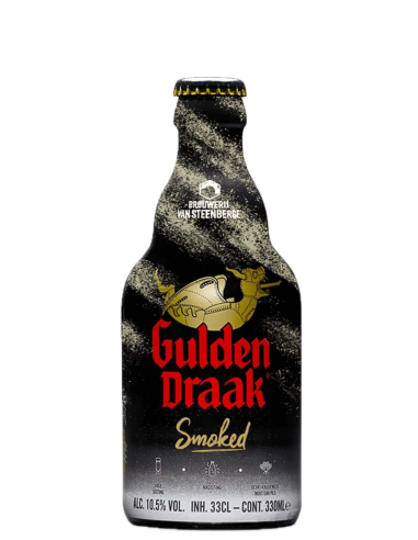 garrafa de 33cl de cerveja da marca GULDEN DRAAK - SMOKED, estilo Rauchbier