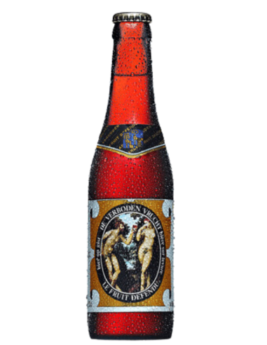 garrafa de 33cl de cerveja da marca HOEGAARDEN - LE FRUIT DEFENDU , estilo Belgian Strong Dark Ale