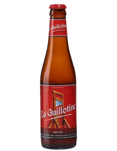 33cl bottle of beer brand HUYGHE - LA GUILLOTINE, Belgian Blond style