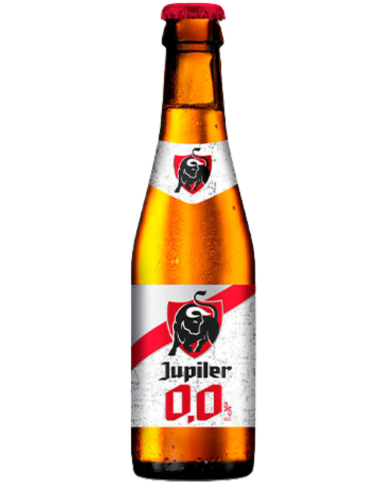 botella 25cl de cerveza de marca JUPILER - 0'0 ( Sin Alcohol ), estilo European Pale Lager