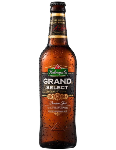 50cl bottle of KALNAPILIS brand beer - GRAND SELECT, European Pale Lager style