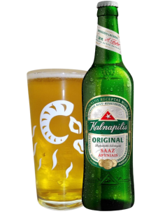 botella 50cl de cerveza de marca KALNAPILIS - ORIGINAL , estilo European Pale Lager 2